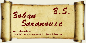 Boban Šaranović vizit kartica
